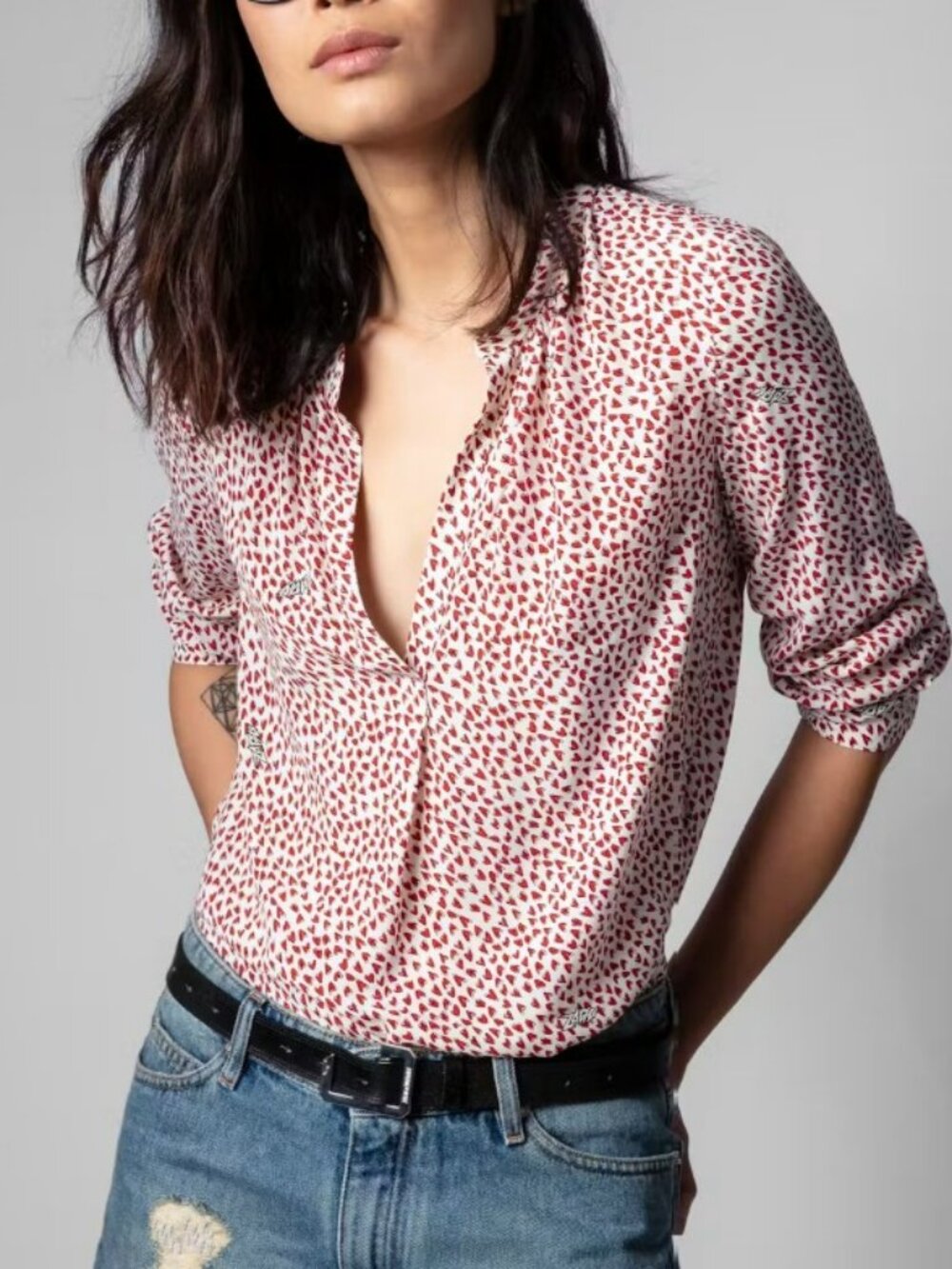 Zadig & Voltaire Tink ZV Crush Blouse Size L